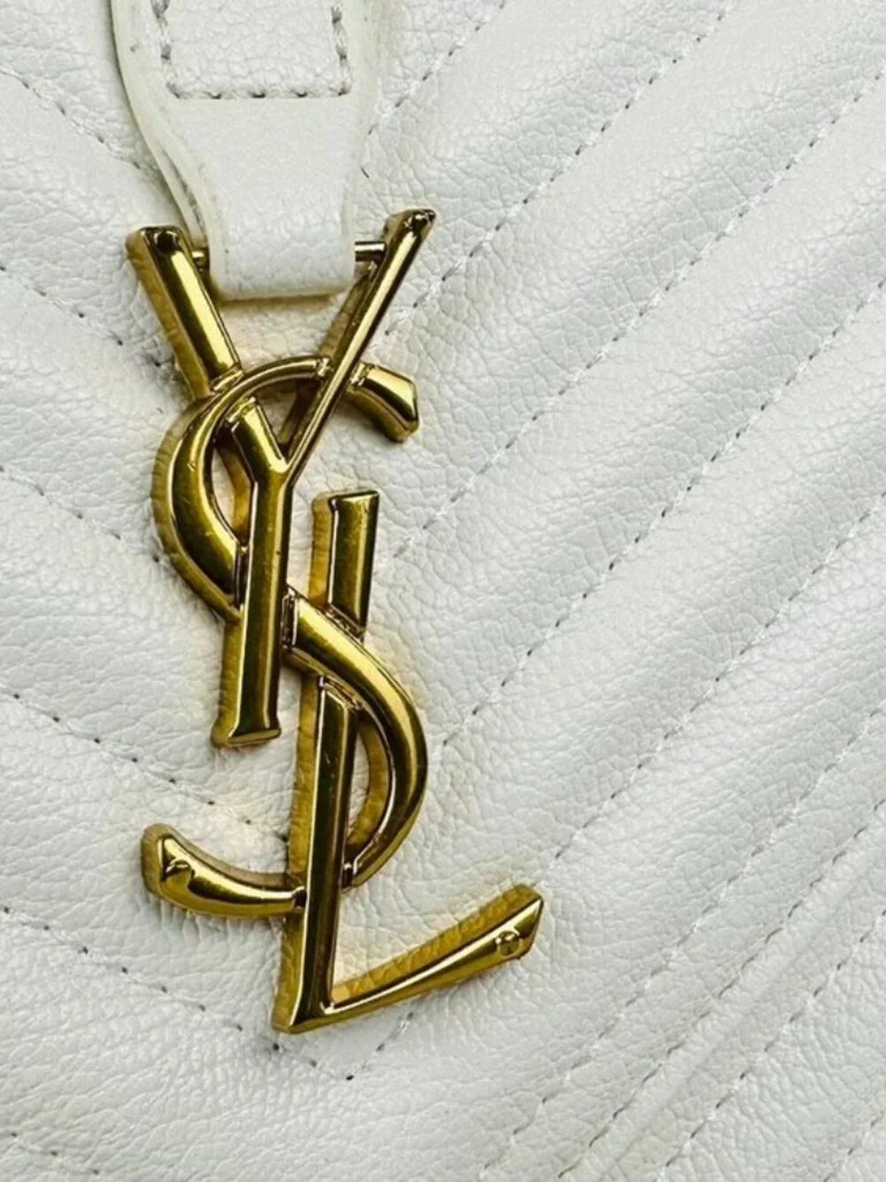 YSL Medium Bag in White